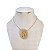 Colar Folheado Ouro 18k e Prata 925 Oval Nossa Senhora das Graças Cravejado - Imagem 1