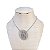 Colar Folheado Ouro 18k e Prata 925 Oval Nossa Senhora das Graças Cravejado - Imagem 2