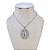 Colar Folheado Ouro 18k e Prata 925 Oval Nossa Senhora de Fatima Cravejada - Imagem 2