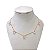 Choker Folheada Ouro 18k Pontos de Luz Quadrado - Imagem 4