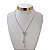 Colar Folheado Ouro 18k e Prata 925 Gravatinha Borboleta Cravejada - Imagem 2