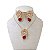 Conjunto Folheado Ouro 18k e Prata 925 Flor Cravejada Gota - Imagem 5