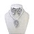 Conjunto Folheado Ouro 18k e Prata 925 Flor Cravejada Gota - Imagem 3