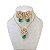 Conjunto Folheado Ouro 18k e Prata 925 Flor Cravejada Gota - Imagem 2