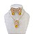Conjunto Folheado Ouro 18k e Prata 925 Flor Cravejada Gota - Imagem 4