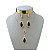 Conjunto Folheado Ouro 18k e Prata 925 Gota Comprida Cravejada - Imagem 4