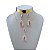 Conjunto Folheado Ouro 18k e Prata 925 Gota Comprida Cravejada - Imagem 7
