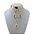 Conjunto Folheado Ouro 18k e Prata 925 Gota Comprida Cravejada - Imagem 5