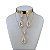 Conjunto Folheado Ouro 18k e Prata 925 Gota Comprida Cravejada - Imagem 1