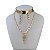 Conjunto Folheado Ouro 18k e Prata 925 Coração Riviera Cravejada - Imagem 1