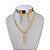 Conjunto Folheado Ouro 18k e Prata 925 Gotas Riviera Cravejada - Imagem 1