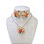 Conjunto Folheado Ouro 18k e Prata 925 Flor Cravejada - Imagem 3