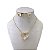 Conjunto Folheado Ouro 18k e Prata 925 Coração Cristal - Imagem 1