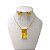 Conjunto Folheado Ouro 18k e Prata 925 Quadrado Cristal - Imagem 5