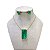 Conjunto Folheado Ouro 18k e Prata 925 Quadrado Cristal - Imagem 3