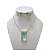 Conjunto Folheado Ouro 18k e Prata 925 Quadrado Cristal - Imagem 6