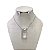 Conjunto Folheado Ouro 18k e Prata 925 Quadrado Cristal - Imagem 2