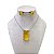 Conjunto Folheado Ouro 18k e Prata 925 Quadrado Cristal - Imagem 9