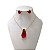 Conjunto Folheado Ouro 18k e Prata 925 Gota Comprida Cristal - Imagem 7