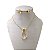 Conjunto Folheado Ouro 18k e Prata 925 Gota Comprida Cristal - Imagem 1