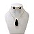 Conjunto Folheado Ouro 18k e Prata 925 Gota Comprida Cristal - Imagem 4