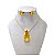 Conjunto Folheado Ouro 18k e Prata 925 Gota Comprida Cristal - Imagem 3