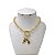 Colar Folheado Ouro 18k Correntaria Elos Português Country Cavalo - Imagem 1
