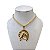 Colar Folheado Ouro 18k Cordão Baiano Country Ferradura Cavalo - Imagem 1
