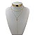 Colar Duplo Folheado Ouro 18k Bolinhas Gravatinha Cristal Palito - Imagem 1