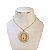 Colar Folheado Ouro 18k e Prata 925 Nossa Senhora das Graças Cravejado - Imagem 1