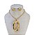 Conjunto Folheado Ouro 18k e Prata 925 Orgânico Vazado Malha - Imagem 1