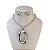 Conjunto Folheado Ouro 18k e Prata 925 Orgânico Vazado Malha - Imagem 2