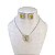 Conjunto Folheado Ouro 18k e Prata 925 Quadrado Cristal Cravejado - Imagem 4