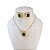 Conjunto Folheado Ouro 18k e Prata 925 Quadrado Cristal Cravejado - Imagem 2