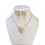 Conjunto Folheado Ouro 18k e Prata 925 Quadrado Cristal Cravejado - Imagem 1