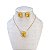Conjunto Folheado Ouro 18k e Prata 925 Quadrado Cristal Cravejado - Imagem 3