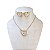 Conjunto Folheado Ouro 18k e Prata 925 Coração Cravejado Madrepérola - Imagem 1