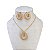 Conjunto Folheado Ouro 18k e Prata 925 Gota Vírgula Cravejada - Imagem 1
