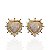 Brinco Folheado Ouro 18k e Prata 925 Coração Cravejado - Imagem 1