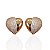 Brinco Folheado Ouro 18k e Prata 925 Coração Cravejado - Imagem 1
