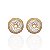 Brinco Folheado Ouro 18k e Prata 925 Mandala Cravejada - Imagem 1