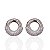 Brinco Folheado Ouro 18k e Prata 925 Redondo Vazado Cravejado - Imagem 2