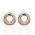 Brinco Folheado Ouro 18k e Prata 925 Redondo Vazado Cravejado - Imagem 1