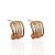 Brinco Folheado Ouro 18k e Prata 925 Argola Tiras Cravejada - Imagem 1