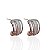 Brinco Folheado Ouro 18k e Prata 925 Argola Tiras Cravejada - Imagem 2