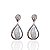 Brinco Folheado Ouro 18k e Prata 925 Gota Cravejada - Imagem 2