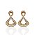 Brinco Folheado Ouro 18k e Prata 925 Gota Cravejada - Imagem 1