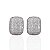 Brinco Folheado Ouro 18k e Prata 925 Quadrado Cravejado - Imagem 2