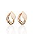 Brinco Folheado Ouro 18k e Prata 925 Orgânico Cravejado - Imagem 1