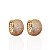 Brinco Folheado Ouro 18k e Prata 925 Redondo Cravejado - Imagem 1